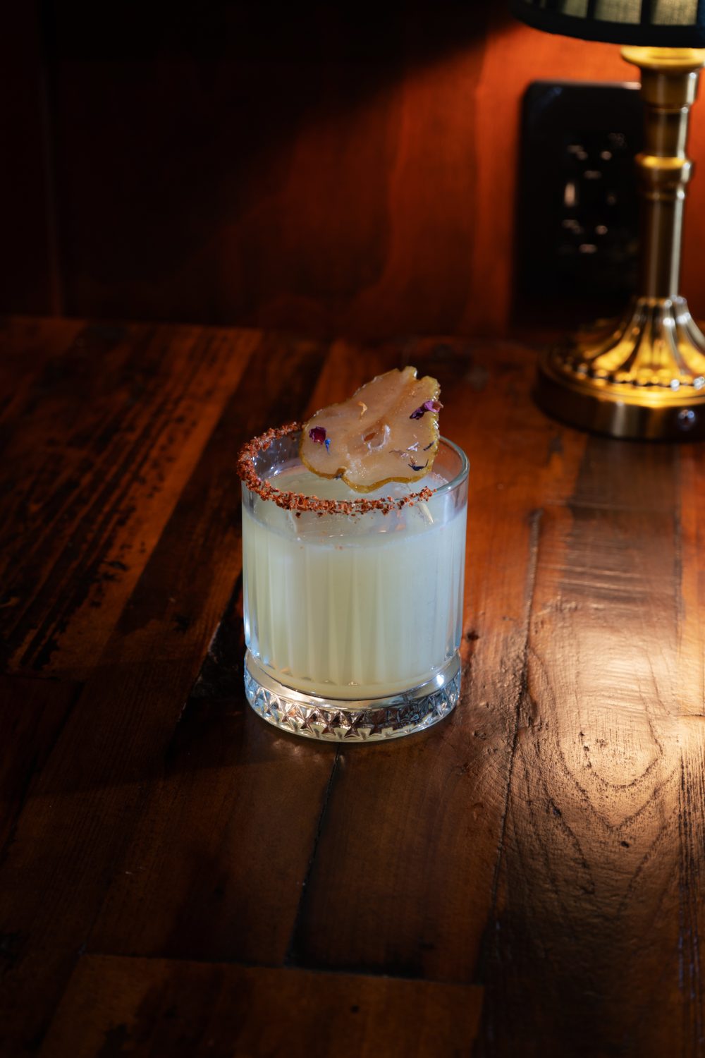 A craft cocktail at The Library speakeasy