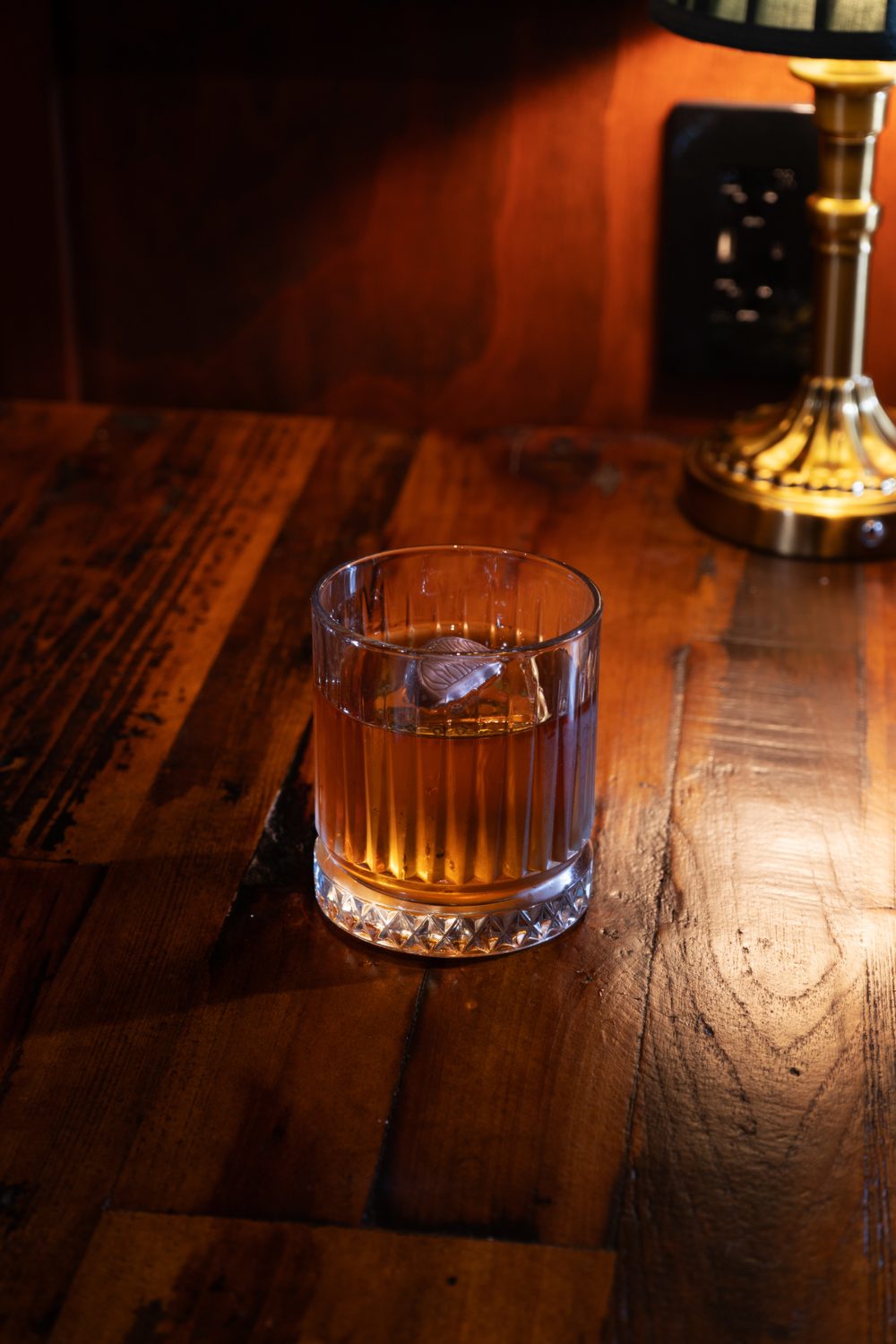 A craft cocktail at The Library speakeasy